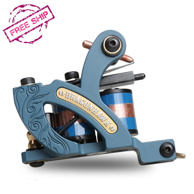 newest professional coloring machine tattoo machine10 wrap coils