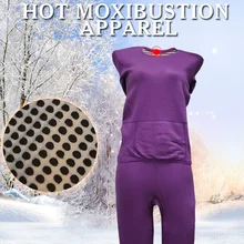 Стиль Модное фиолетовое утепленное магнитотерапевтическое нижнее белье удобные мягкие женские костюмы для прижигания