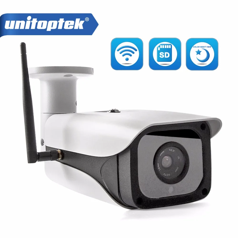 

Unitoptek Starlight HD 1080P WIFI IP Camera Wireless Security Outdoor Bullet SONY 291 Low 0.0001 Lux Day/Night Color Cameras