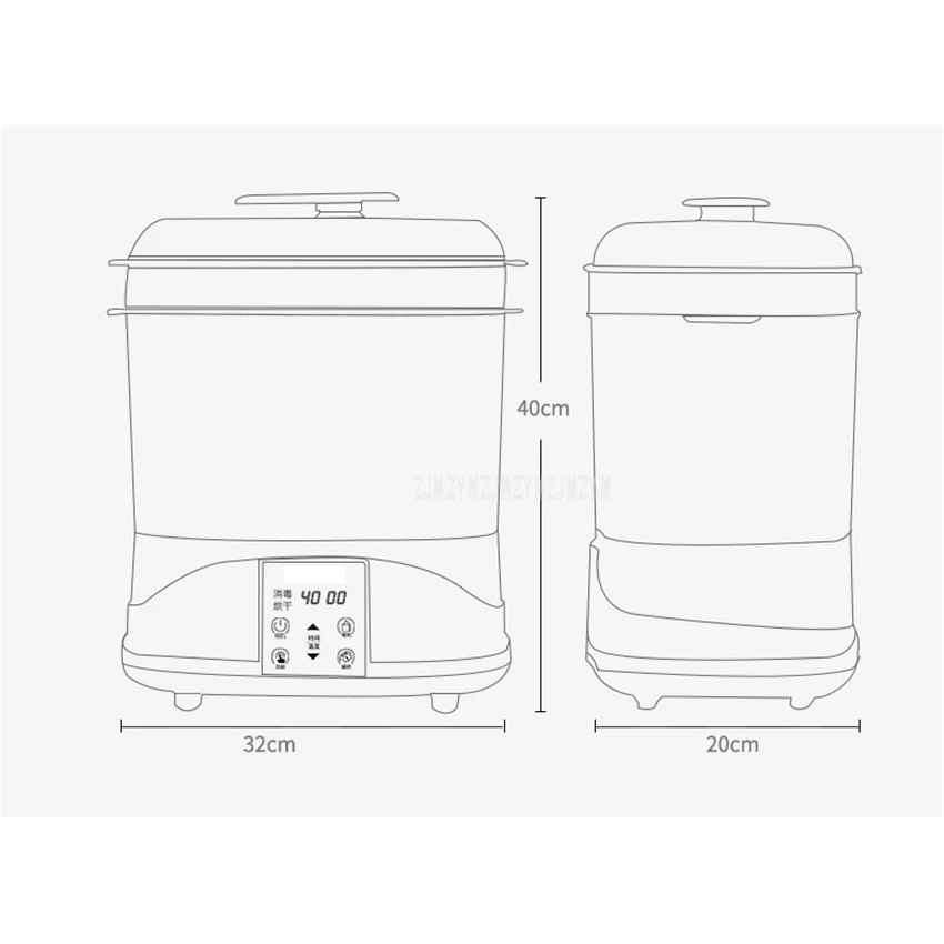 Детские Кормление бутылки молока стерилизатор с сушкой функция теплое молоко еда теплее Паровая бутылка стерилизации дезинфицирующая