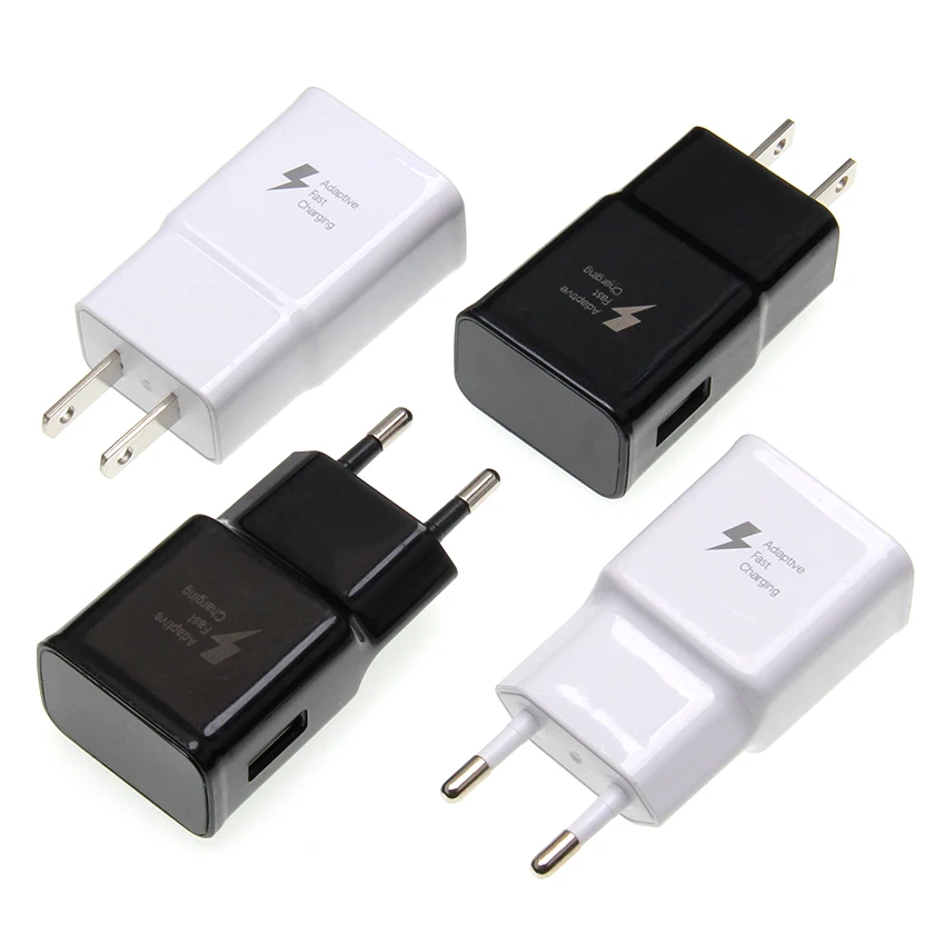 Adaptive Fast Charge adapter For Samsung S6 S7 Edge Note 4 5 Mobile Phone Charging EU/US Plug USB Power Adapter 200pcs