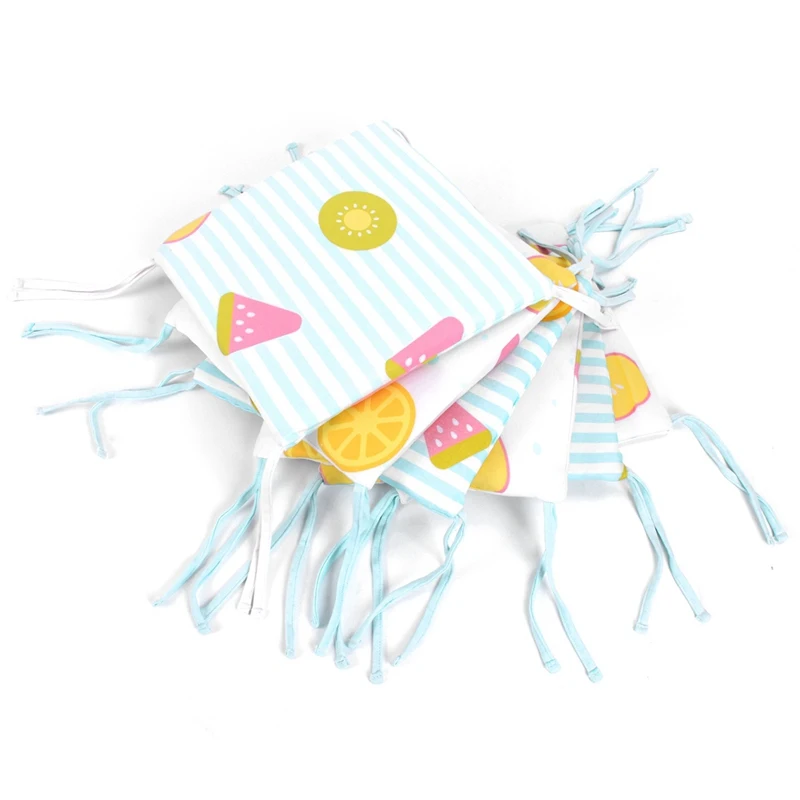 6pcs Newborn Crib Bumper Protector Baby Bed Bumper Protect Baby Safe Newborn Bumpers for Infant Bed Cartoon Fruit Plant Cloud