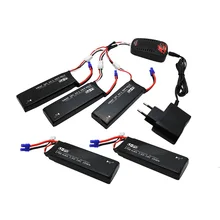 Original Hubsan H501S lipo battery 7.4V 2700mAh 10C 5pcs Batteies with cable for charger Hubsan H501C Quadcopter Airplane drone