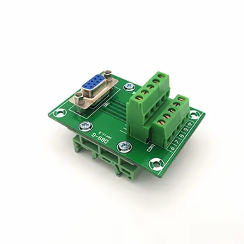 

D-SUB DB9 Female Header Breakout Board, Terminal Block, Connector.
