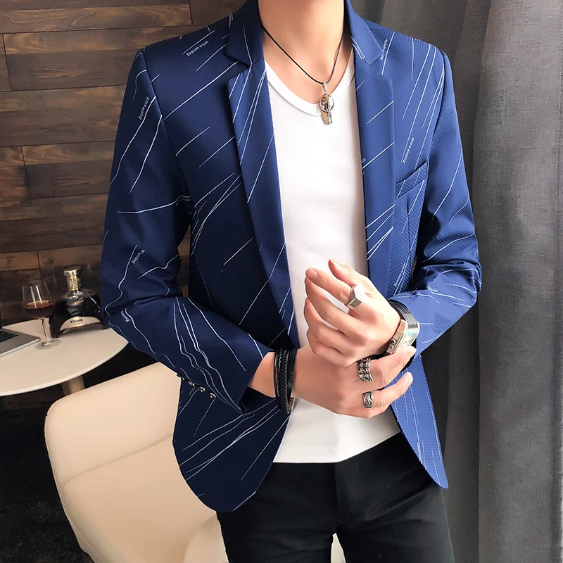 

2018 spring and autumn casual suit men's slim handsome young Korean version of the small suit jacket trend single-piece shirt