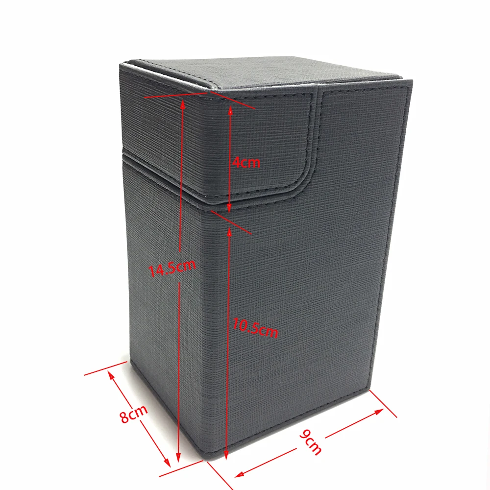 

Mid-Large size Card Case Deck Case Board Game Cards Box: Black Color