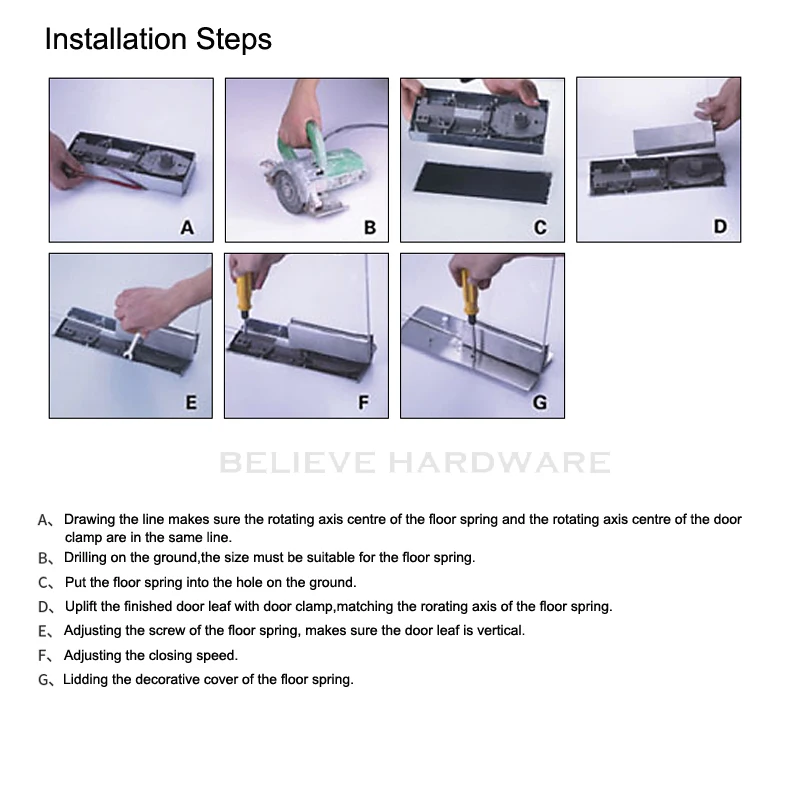 Installation Steps of Floor Spring