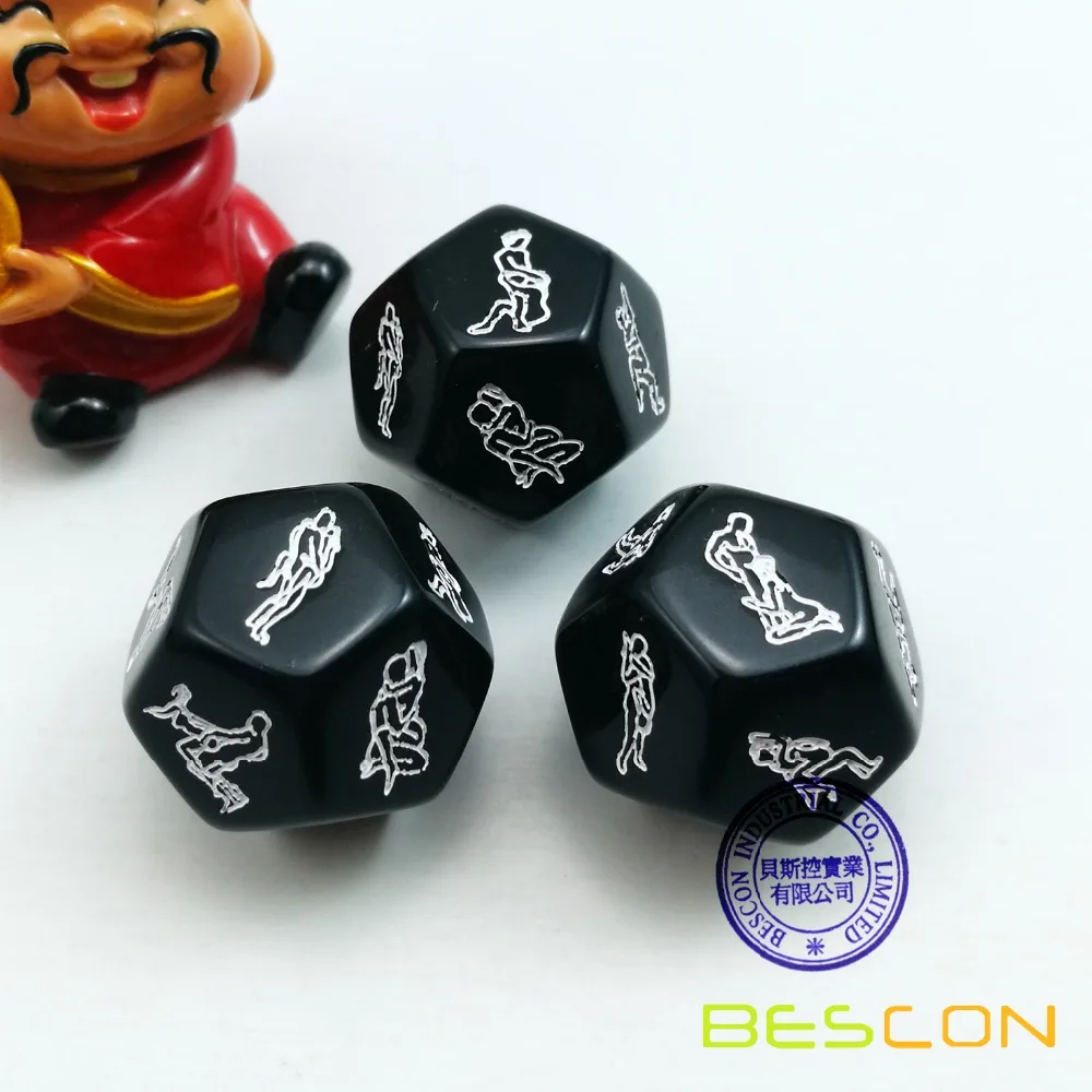 Buy Black 12 Sides Love Dice Lover Sex Position Dice