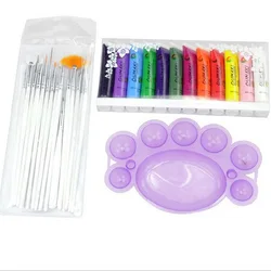 

2016 new hot Painting Acrylic 3D Nail Art Paint Suits Tube Draw Newest Brand New Nail Art Tip UV Gel suit for free shipping A42