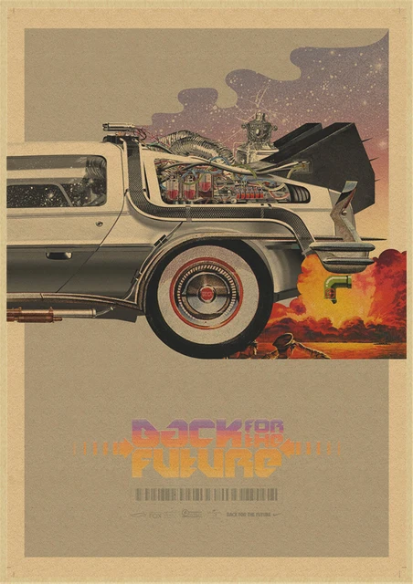 Classic Sci-fi Movie Back to The Future Retro Kraft Poster Wall Sticker Home Bar Art Posters Decor 17