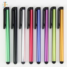 3000 шт/Партия Красочные высокой текстуры алюминиевого сплава емкостный стилус сенсорная ручка для IPhone планшетный ПК мобильный телефон оптом