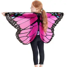 Шифоновый костюм с бабочками для девочек; крылья для детей; аксессуары для выступлений на сцене; разные цвета;
