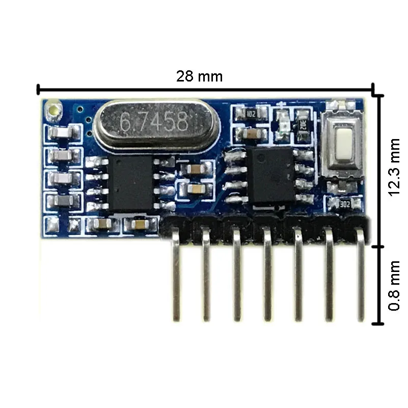 Радиочастотный пульт дистанционного управления и 433 МГц беспроводной приемник обучающий код 1527 модуль декодирования 4-канальный выход с кнопкой обучения