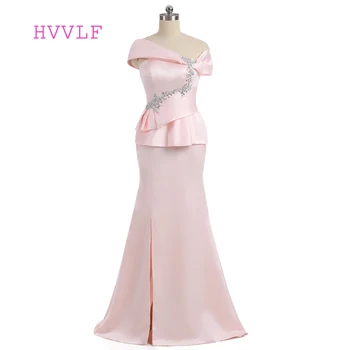 

Pink 2019 Mother Of The Bride Dresses Mermaid V-neck Cap Sleeves Formal Wedding Party Dress Groom Mother Dresses For Wedding