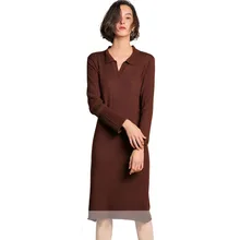 Long Cashmere Knitted Sweater Dress Women New Striped Pure Wool Knit Sweater Dress Long Sleeve Warm Maxi Sweaters Knit Dress Long Cashmere Knitted Sweater Dress Women New Striped Pure Wool Knit Sweater Dress Long Sleeve Warm Maxi Sweaters Knit Dress