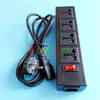 

Israel Schuko Germany France Korea Plug 4 Ways Universal Outlet Convert World Plug UK/US/AU/EU With LED Switch 10A