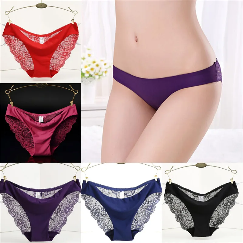 Multi Color Women S Sexy Lace Panties Seamless Cotton Breathable Hollow Briefs Underwear Panty