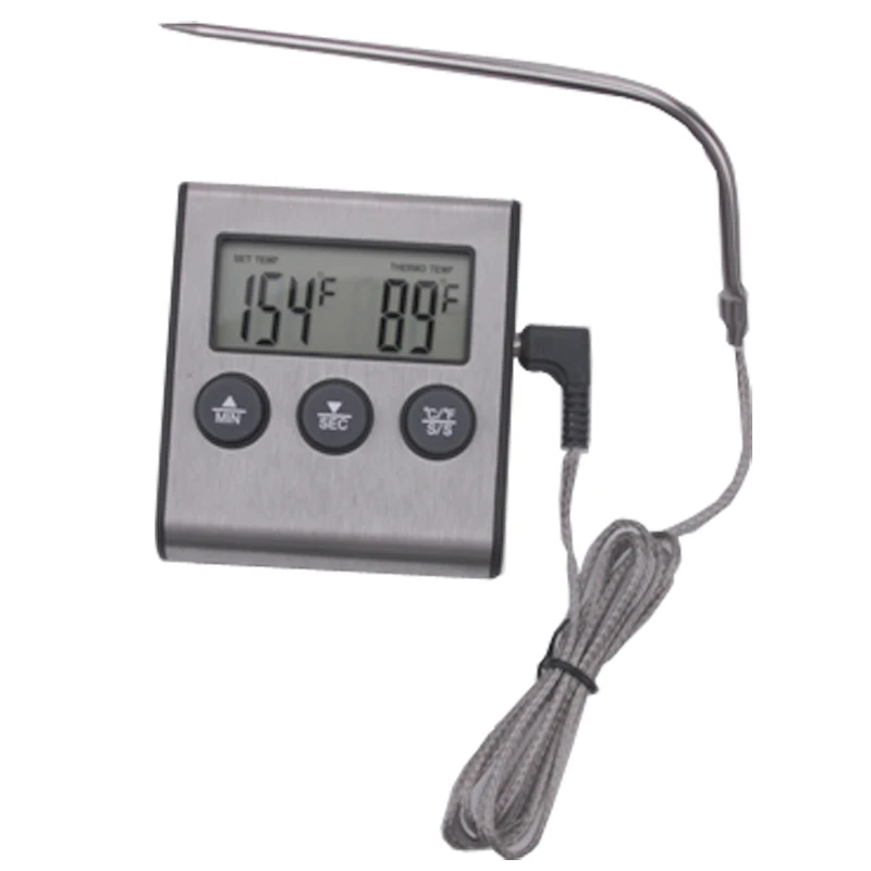

Digital Kitchen Thermometer, Digital Electronic Food Thermometer, Barbecue Thermometer, Stainless Steel, Probe