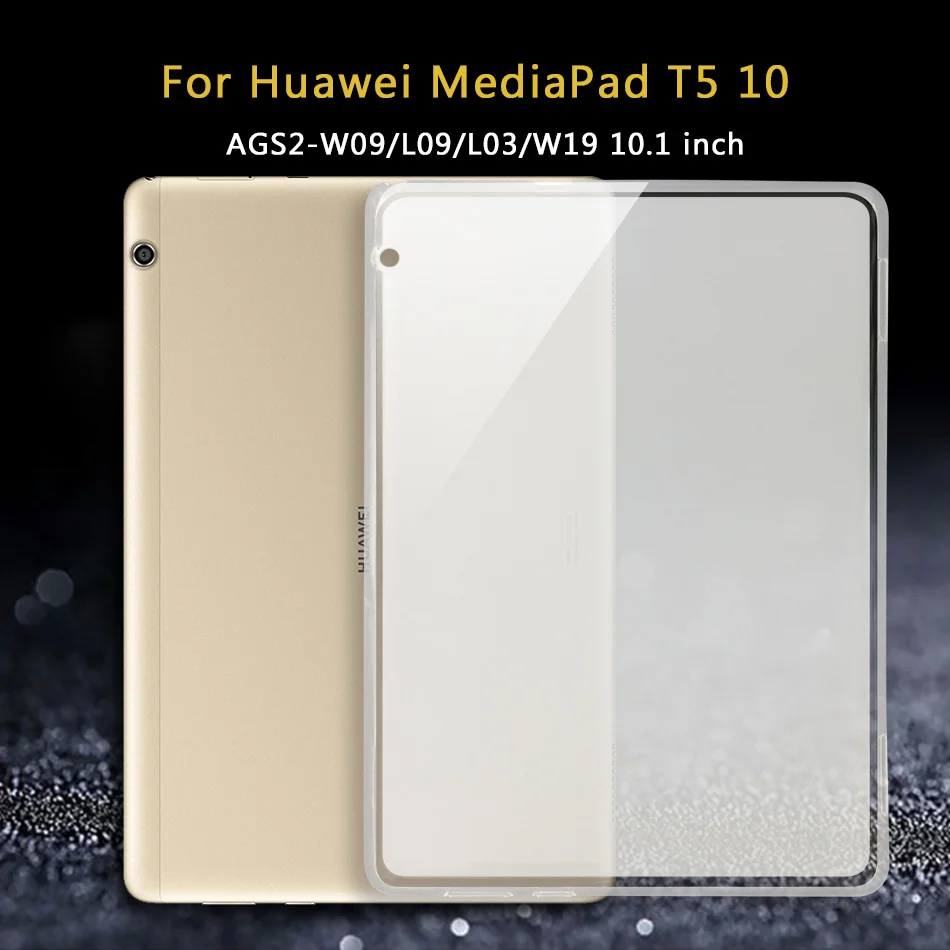 Силиконовый чехол для huawei MediaPad медиа T3 10 8 7 T1 T2 Pro X2 Honor планшет 2/5 Waterplay tab для игровой площадки 8,0 9,6 10,1 HDN-W09 - Цвет: T5 10.1
