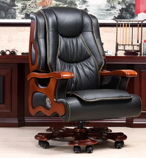 Роскошное деревянное кресло, вращающееся кресло boss, кожаное кресло с откидывающейся спинкой, кожаное компьютерное кресло, массажное кресло