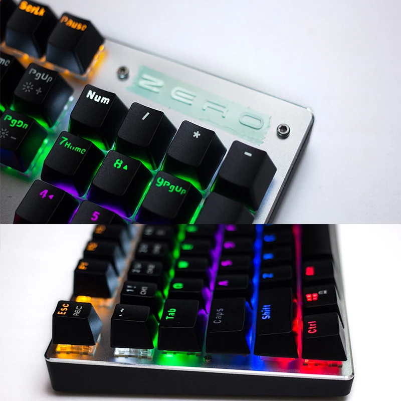 Механическая клавиатура ME TOO ZERO RGB подсветка русская/английская раскладка красный/синий/черный переключатель анти-ореолы игровая клавиатура