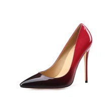 Free shipping fashion women Pumps brand new Casual Designer Gradient Color red black patent leather point toe high heels shoes Free shipping fashion women Pumps brand new Casual Designer Gradient Color red black patent leather point toe high heels shoes