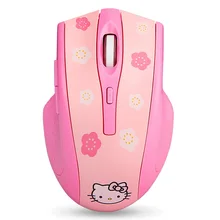 Компьютерная компьютерная мышь hello kitty KT Drahtlose Maus 2400 dpi Pro Spiel mouse Geschenk для девочек, подарок для геймера, перезаряжаемая беспроводная мышь