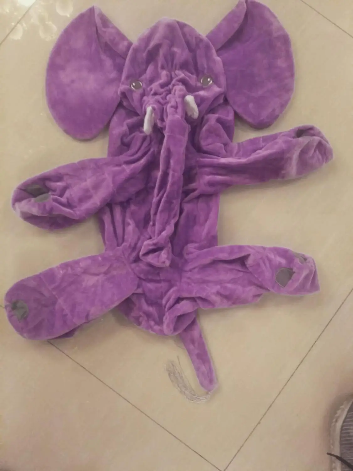 40/60 см, мягкая кожа слона для младенцев, плюшевая игрушка, плюшевая игрушка, плюшевая кукла - Цвет: Purple 40cm