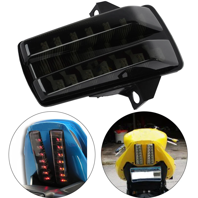

For 03-11 Suzuki SV650 SV650S SV650SF SV1000 SV1000S LED Tail Brake Light Rear Turn Signals Indicator Integrated Lamps 2003-2011