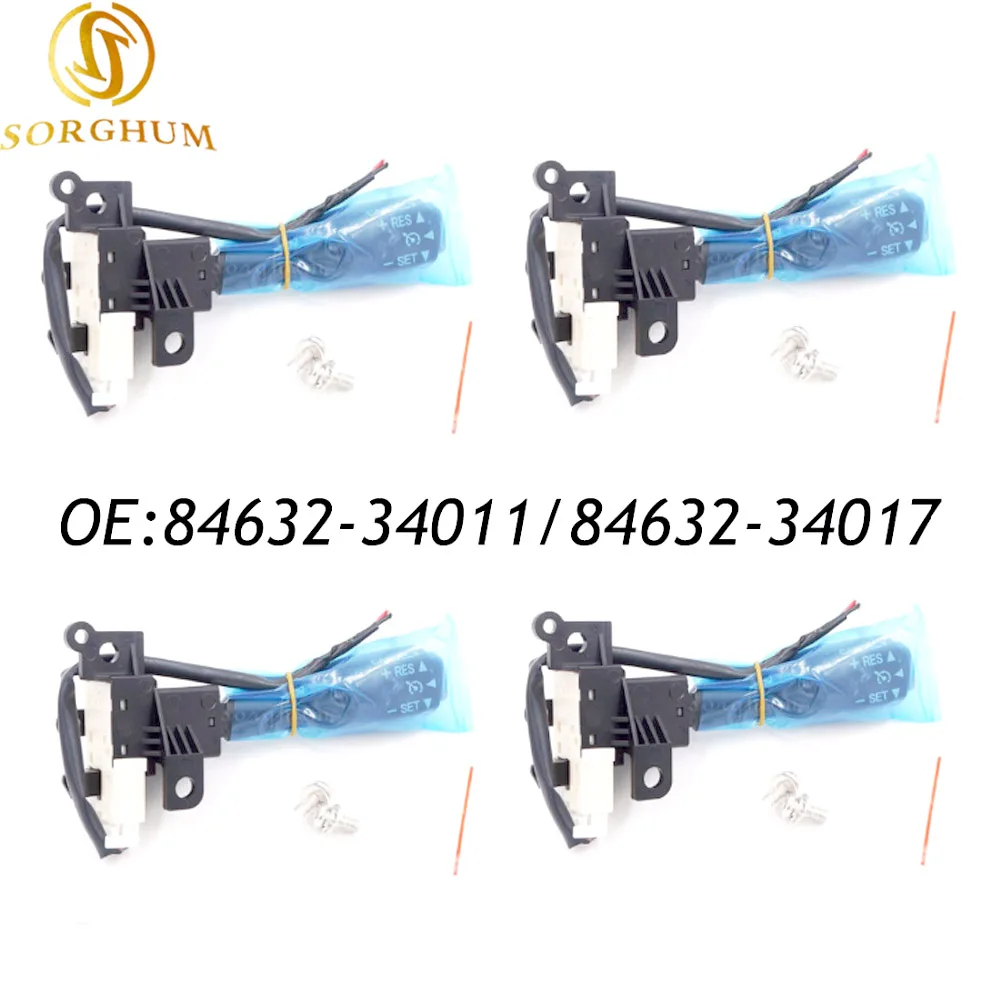 

4PCS 84632-34011 Blue Bag Cruise Control Switch for Toyota Camry Corolla Highlander RAV4 Matrix Tundra for Lexus Yaris Scion