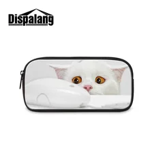 Милый Кот печати школьные пеналы для женщин Прекрасный дорожный Органайзер сумка для косметики большой емкости Дети Канцелярский пенал поставка