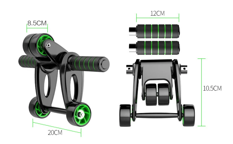 Складной нет Шум брюшной колесо Для мужчин Для женщин с четыре колеса двухрядный подшипник Ab Ролики тренажерный зал дома Фитнес