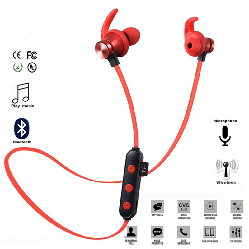 

Sports Bluetooth Earphones Wireless Headphones Stereo Bluetooth 4.2 Headset Support TF Card MP3 with Mic for Phone Kulaklik