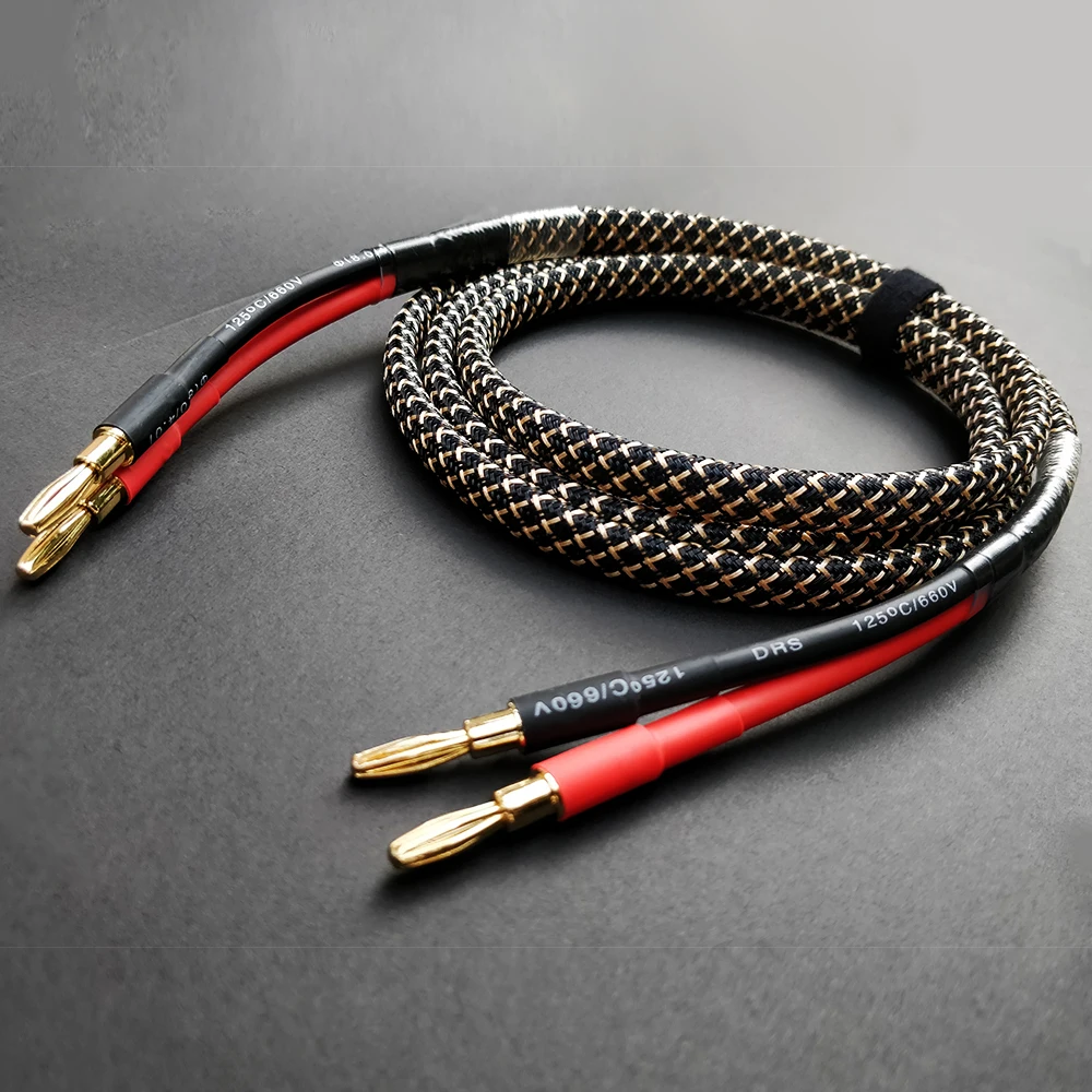 FIHI B1 DIY HiFi аудиокабель для динамика кабель со штекером типа банан позолоченный