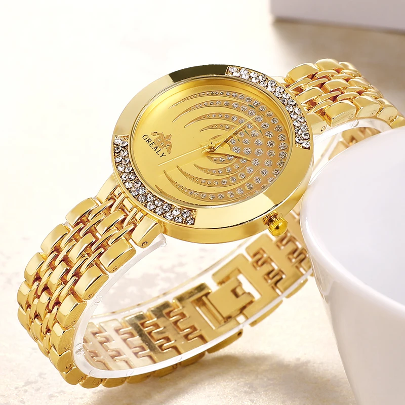 

Ladies Moon Watches Diamond Fashion Female Luxury Gold Quartz Women Famous Rhinestone Watches Relojes Mujer Montre Femme