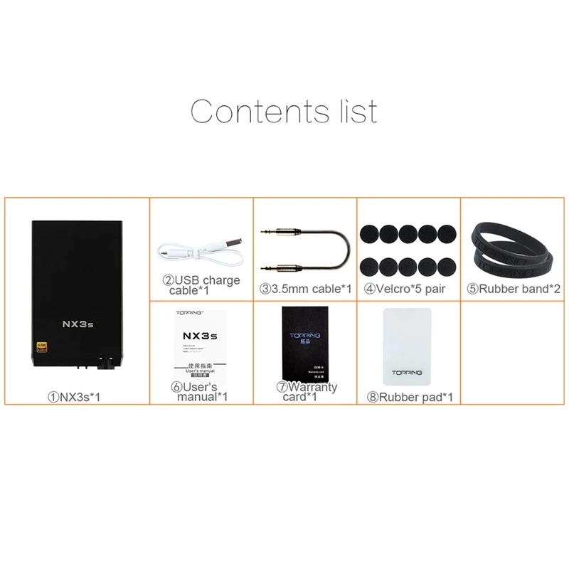 Negro Topping NX1s Amplificador port/átil de Auriculares