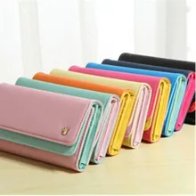 ПУ конфеты цвета мульти-функция бумажник прочный билет ID карты кредитной карты наличные держатель Организатор мешок хит цвет