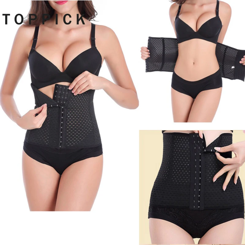 

Toppick Plus Size Body Shaper Slimming Waist Trainer Neoprene Women Tummy Shapewear Waist Trainer Corset Girdle Shapers