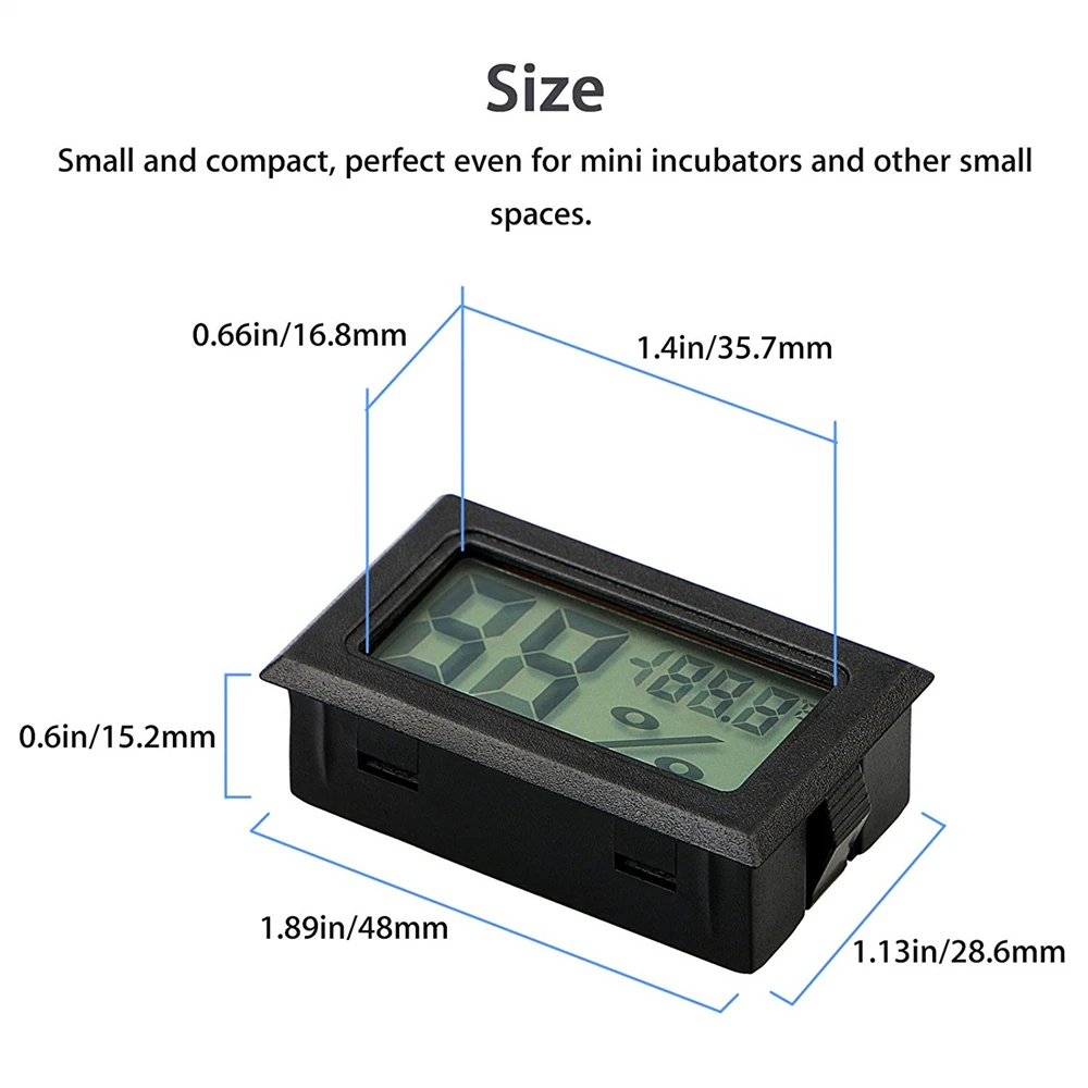 Цифровой мини-термометр с ЖК-дисплеем, измеритель влажности в помещении, гигрометр, датчик температуры и влажности