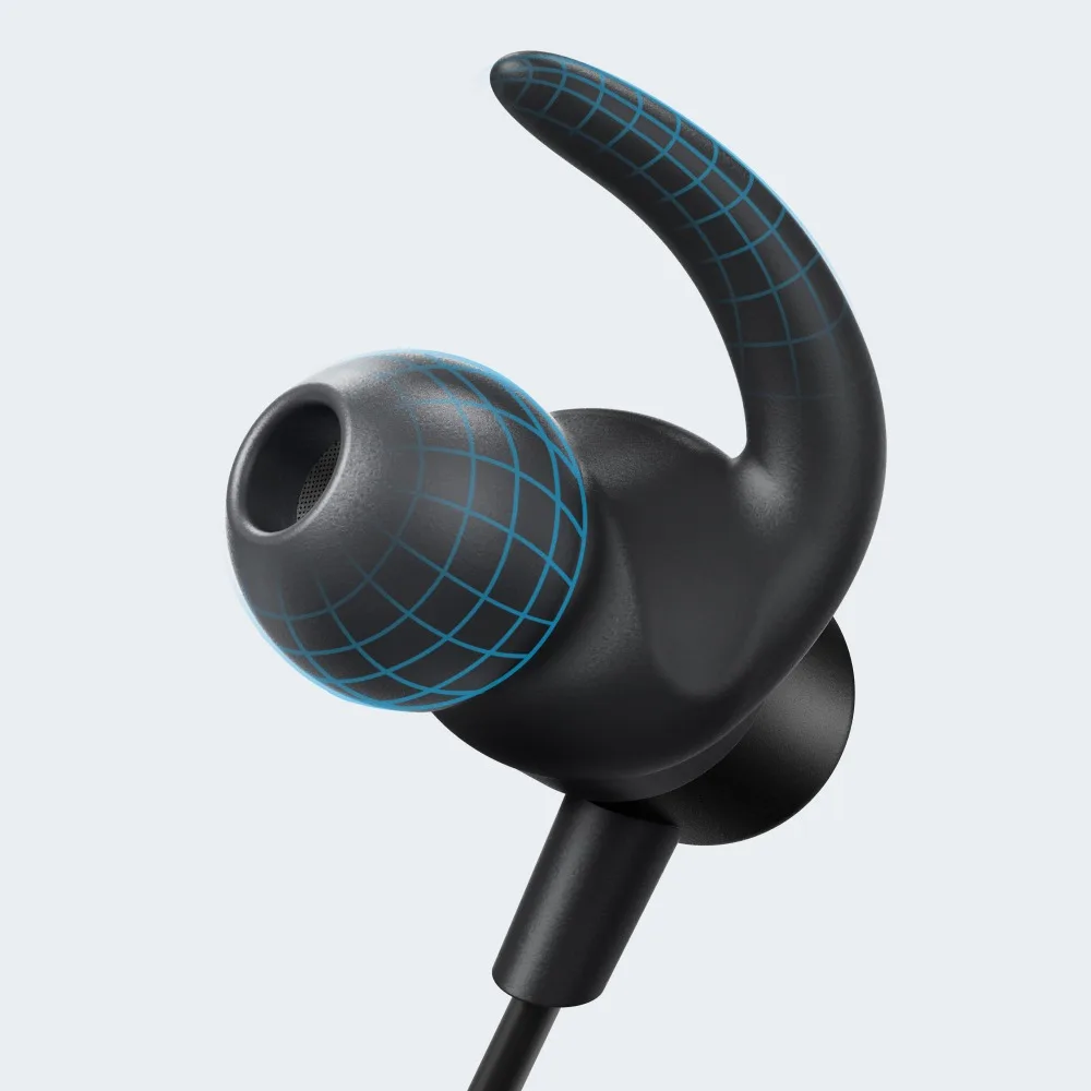 [Модернизированный] Anker SoundBuds тонкая беспроводная гарнитура легкий Bluetooth 4,1 наушники IPX5 Водонепроницаемость Спорт гарнитура с микрофоном