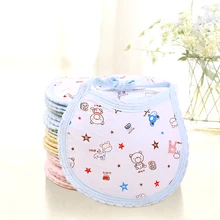 Y309 Детские товары хлопок стеганый нагрудник 3 большой нагрудник ребенка хлопок слюнявчик 18*13 см смешанный цвет отправлен