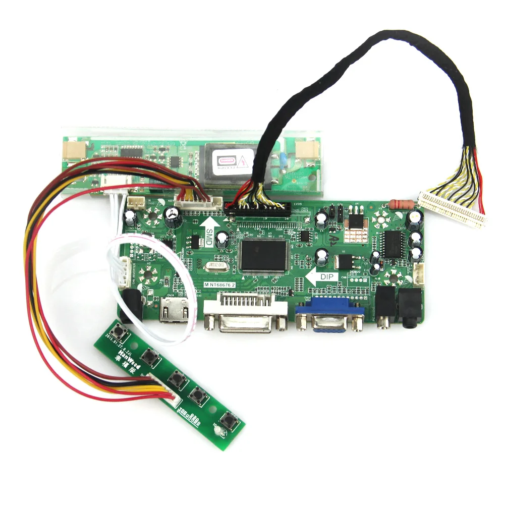 М. NT68676 ЖК-дисплей/светодиодный драйвер контроллера совета(HDMI+ VGA+ DVI+ аудио) для LQ164M1LA4A 1920x1080 LVDS мониторы повторное ноутбук