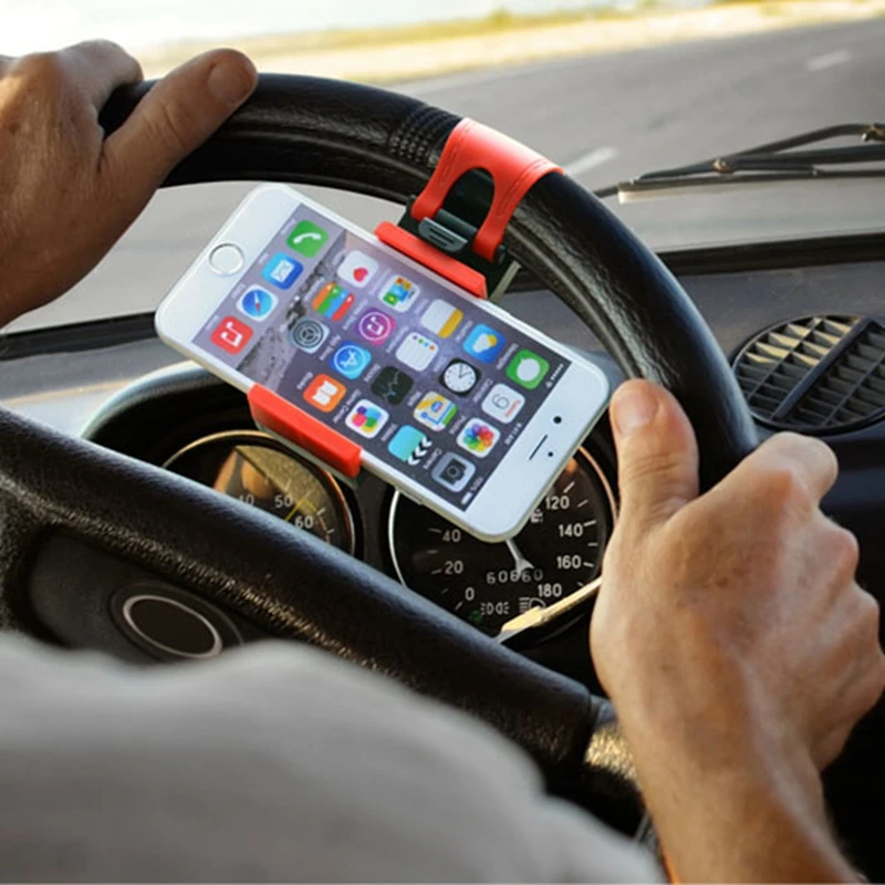 

GPS Car Steering Wheel Phone Holder Navigate Bracket Stand Case Cover For iPhone 5S 6 6S Plus iphone 7 8 plus X For Samsung S7