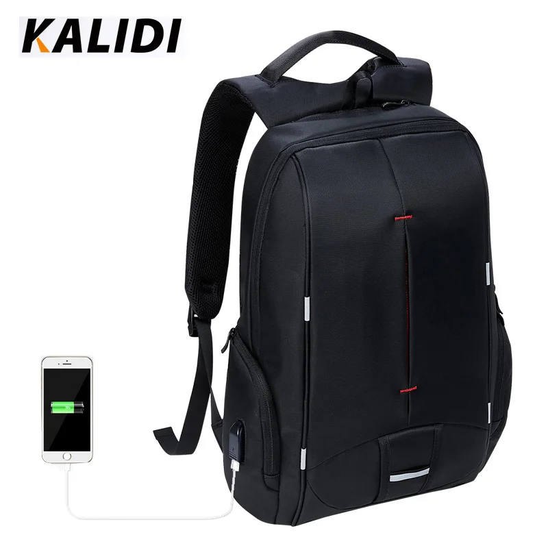 Image KALIDI 17 inch Waterproof Men Backpack USB Charging College Students Bag Laptop Backpack For 13.3 to 17.3 inch school bag
