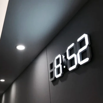 

Modern Design Large Digital LED Wall Clock Big Creative Vintage Watch Home Decoration Decor 3D White Clock