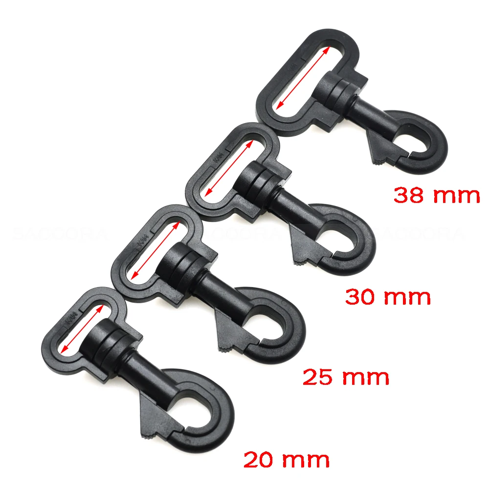 20mm 25mm 30mm 38mm bing Plastic Swivel Snap Hooks for Luggage