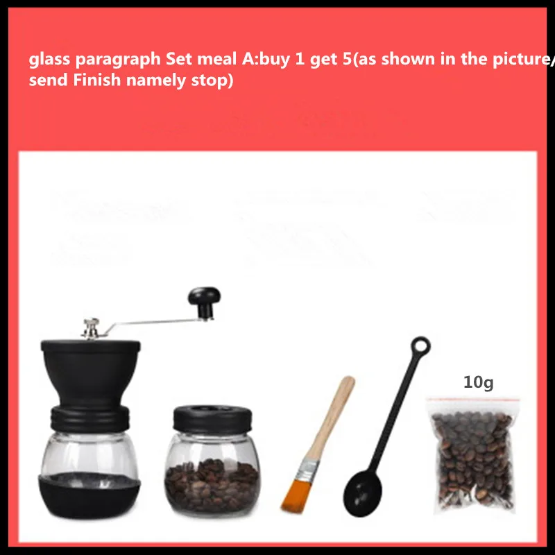 As shown Dust cover hand-washable grinder grinder Home coffee bean grinder manual mill machine small grinder - Цвет: As shown