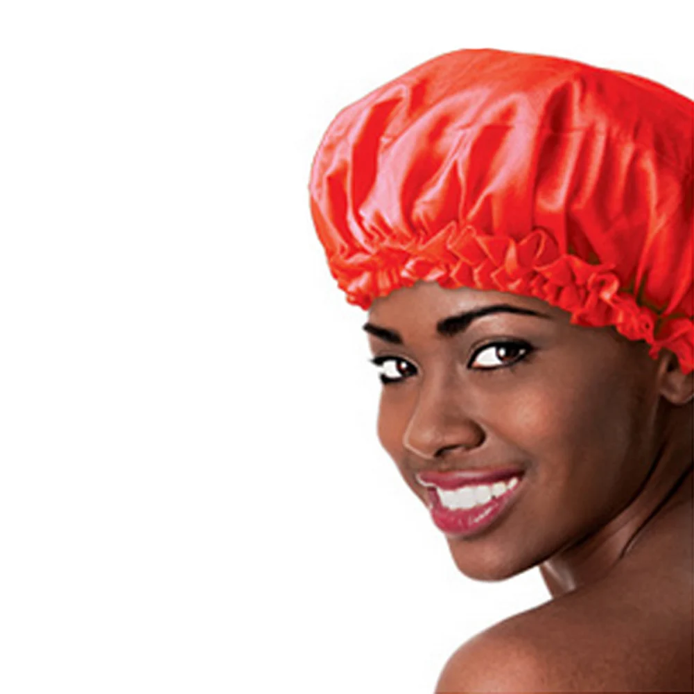 Горячий колпак для сна Ночной сон шапка Уход за волосами атласные береты-кепки Ночная Кепка для женщин мужчин унисекс PLD - Цвет: Красный