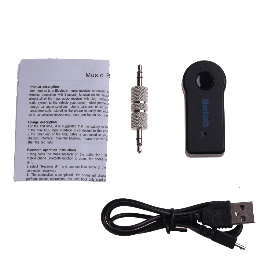 3,5 мм музыкальный приемник автомобильный комплект Bluetooth AUX Беспроводная аудиоколонка адаптер для наушников Hands Free для iPhone 8