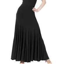 Черные/красные/синие/фиолетовые 4 цвета юбки для фламенко юбки для бальных танцев женские юбки для бальных танцев стандартная юбка для танго вальса